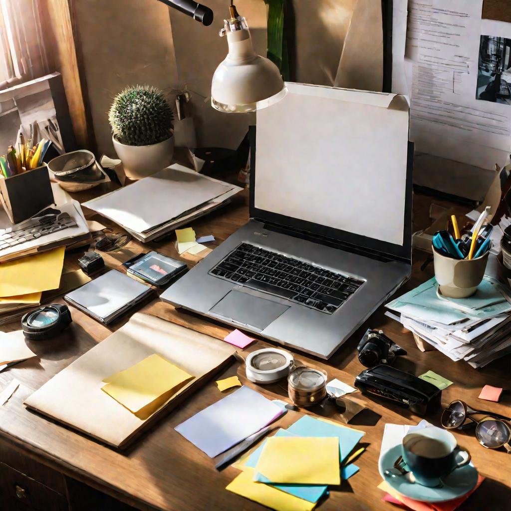 Офисный стол с бумагами