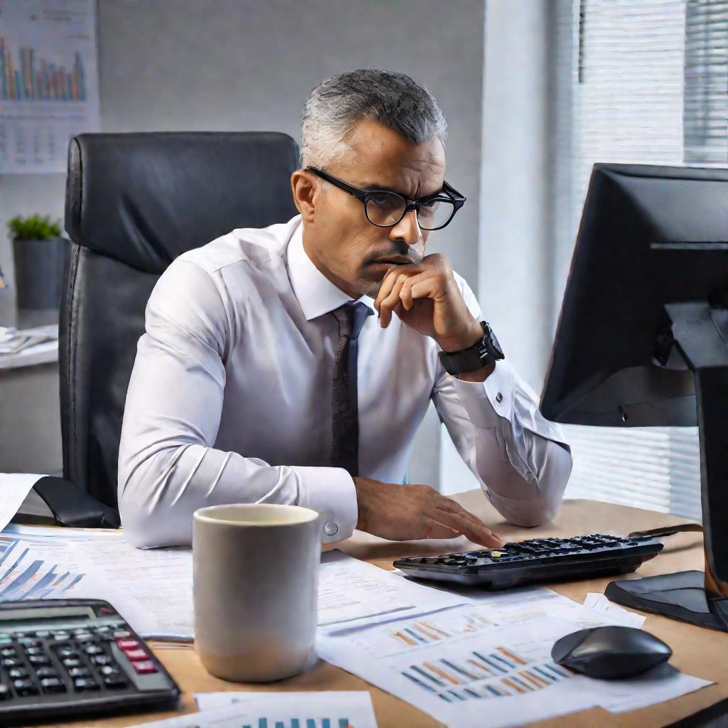 Бухгалтер за работой