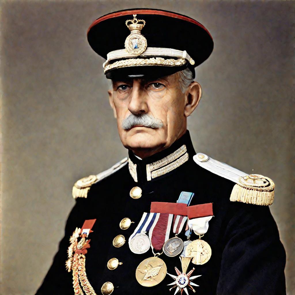 Портрет графа Александра Строганова крупным планом в студии