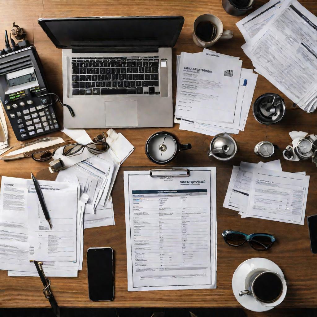 На столе перед комиссией разбросаны документы по расходу топлива