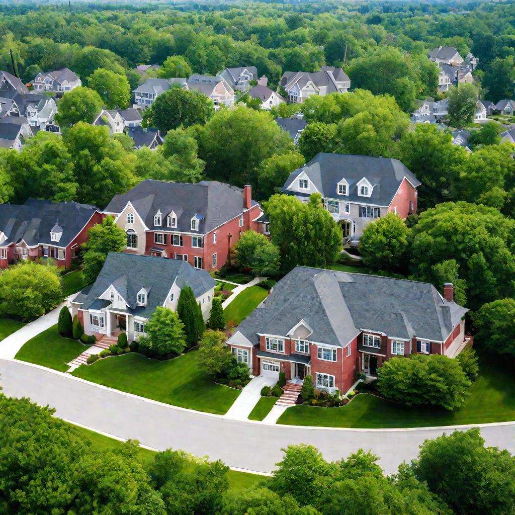 Вид элитного пригорода