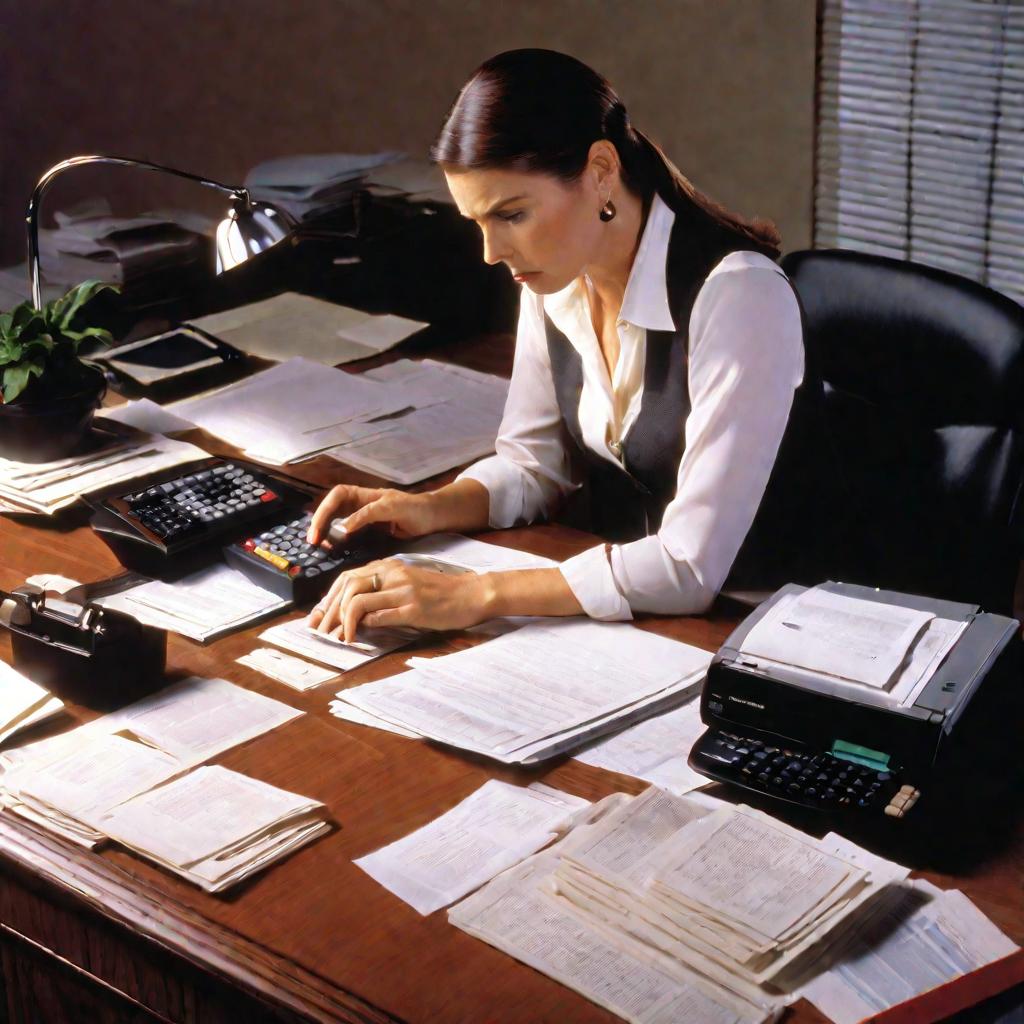 Бухгалтер за работой