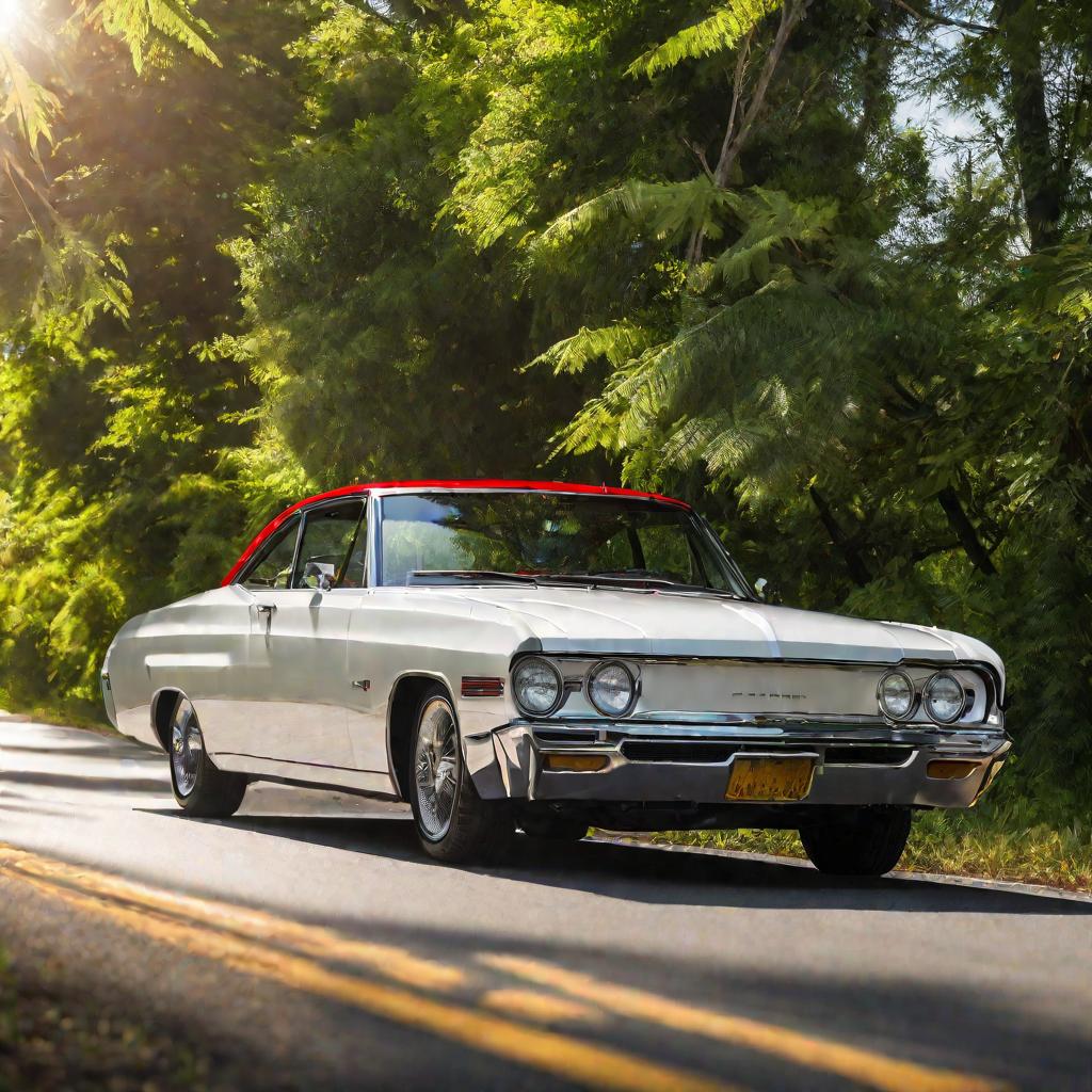 Средний план передней части белого автомобиля без видимых дефектов.