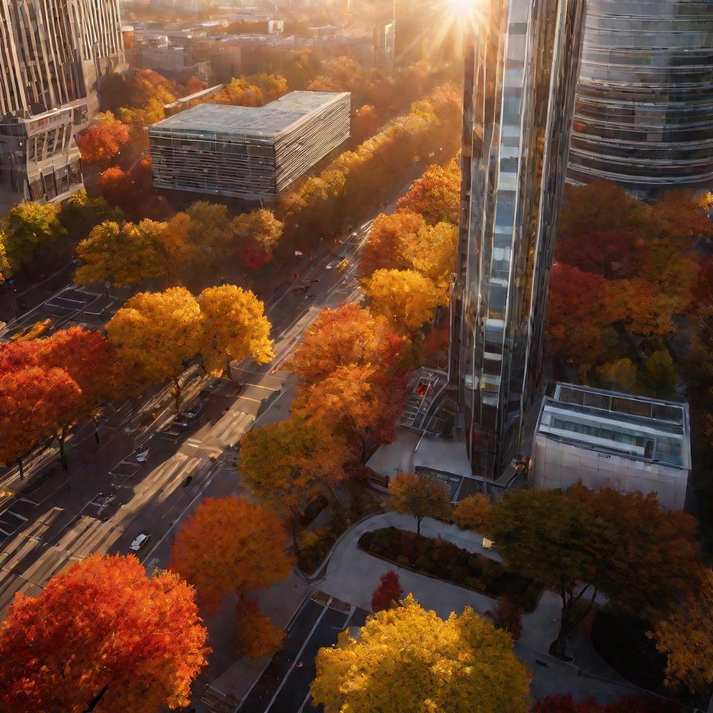 Город осенью