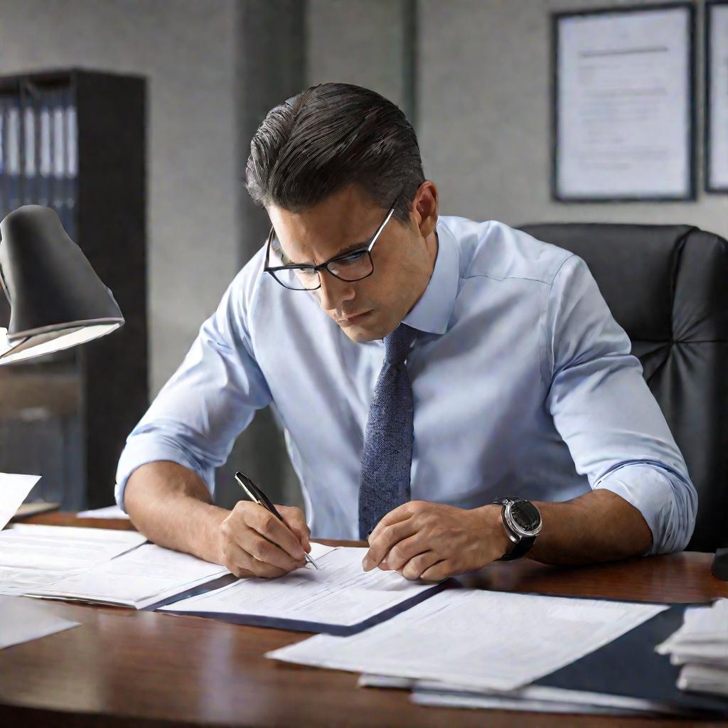 Бухгалтер проверяет отчет