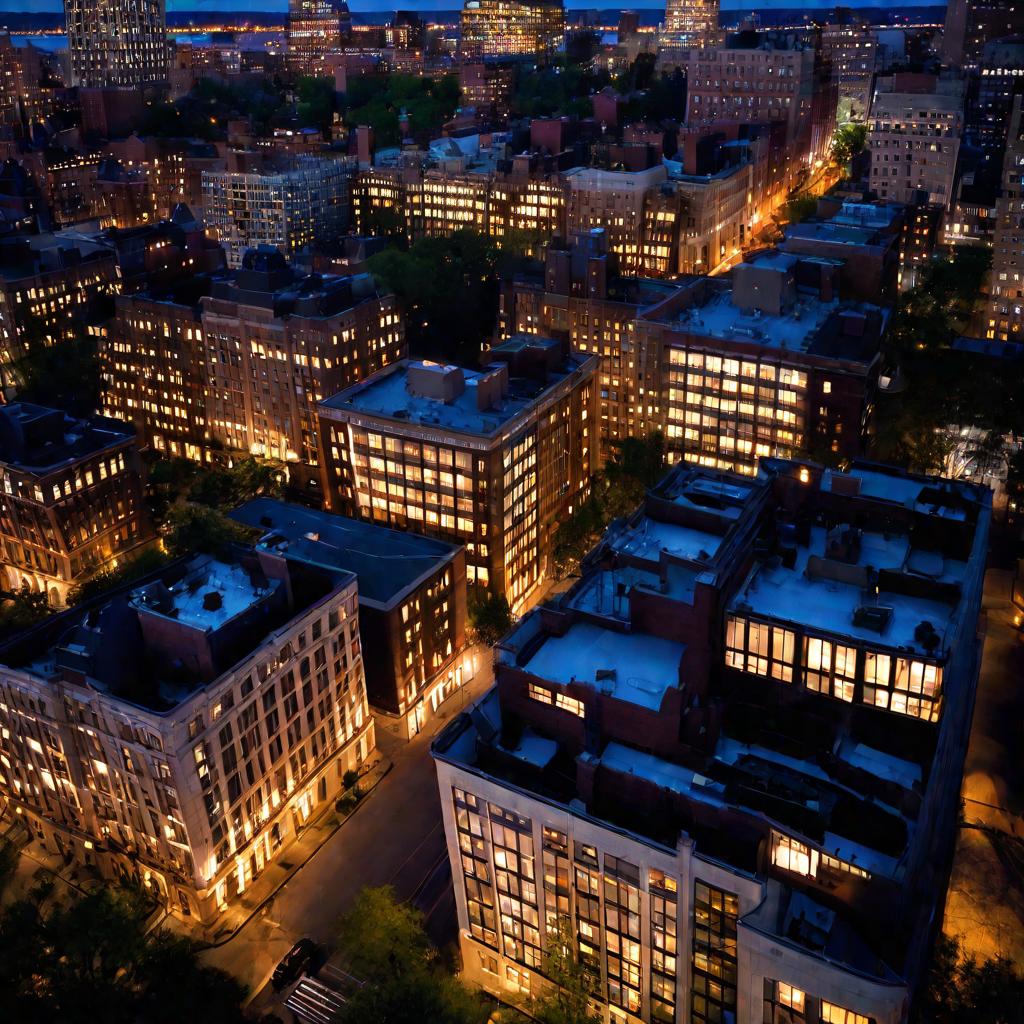 Город вечером