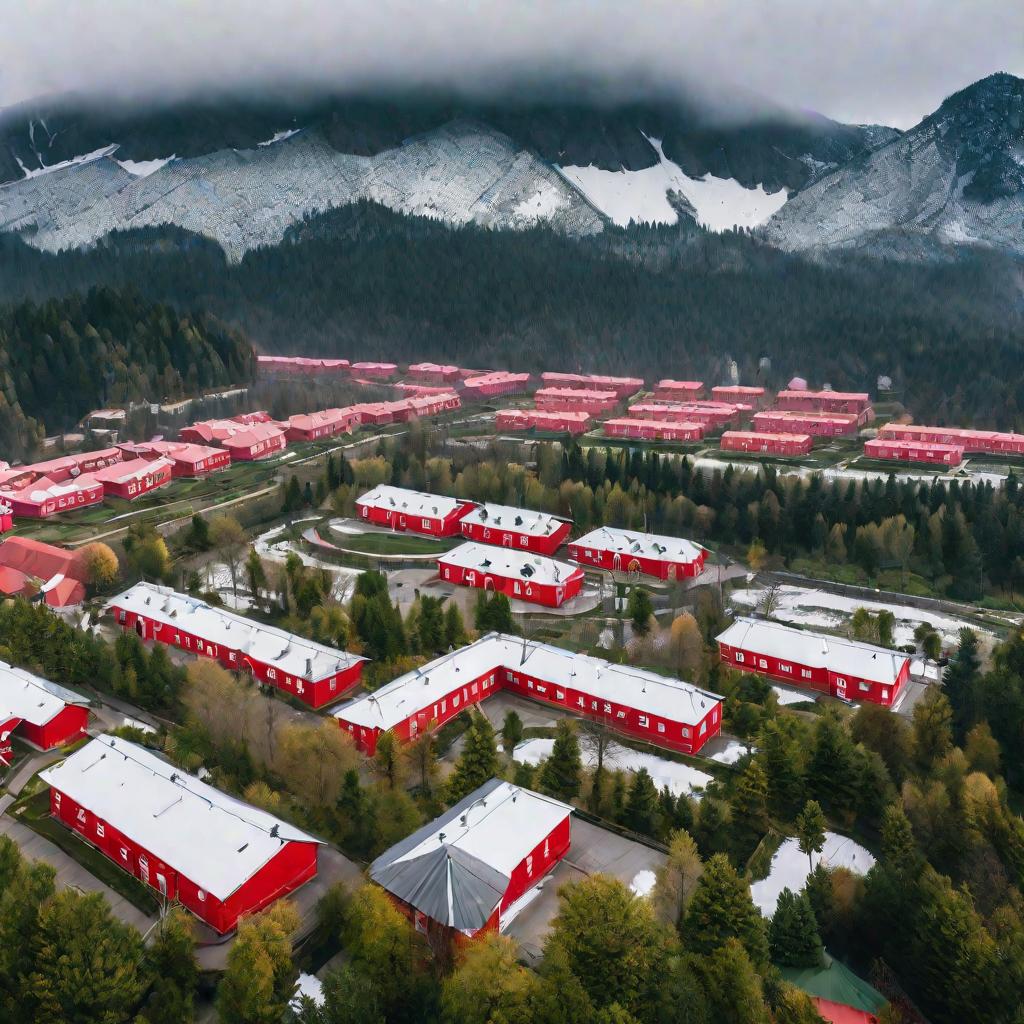 Военный городок из птичьего полета