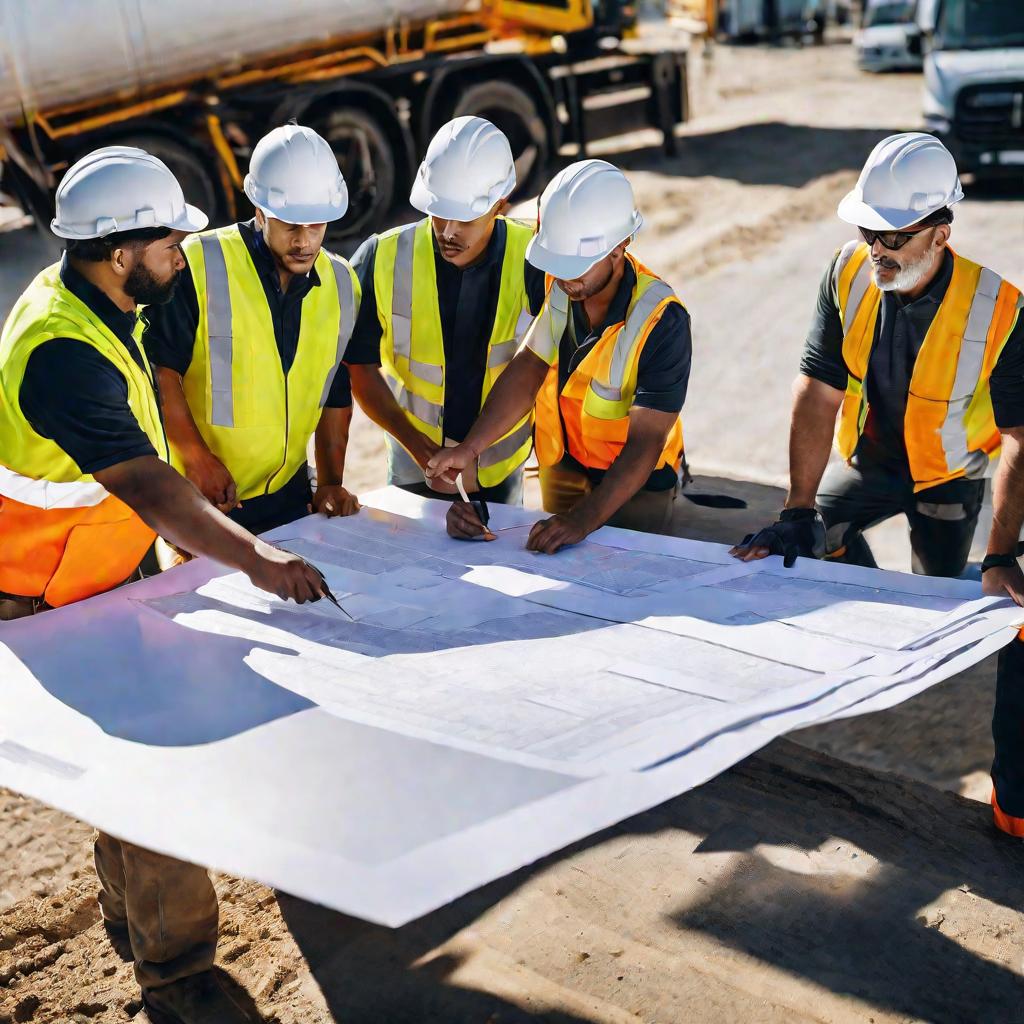 Совещание дорожных рабочих