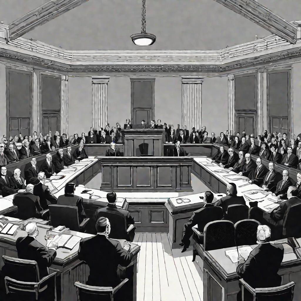 Вид зала судебного заседания.