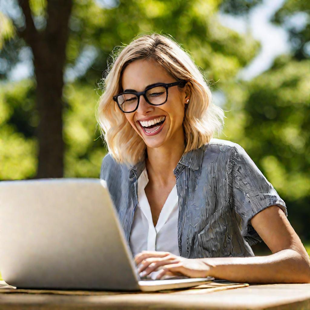 Бухгалтер заполняет электронный журнал учета отходов на ноутбуке на улице