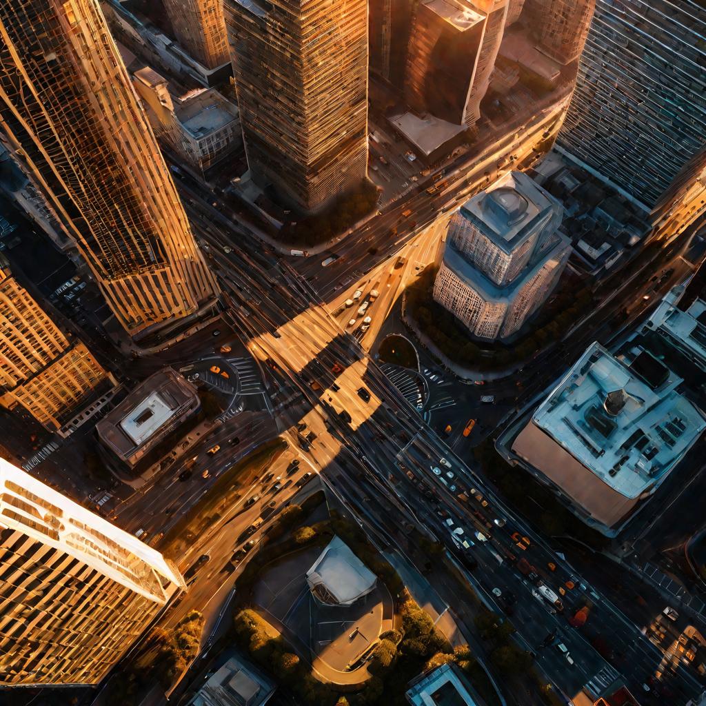 Закат над городом