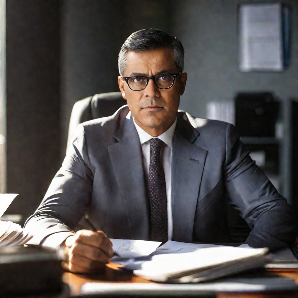 Портрет мужчины в костюме.