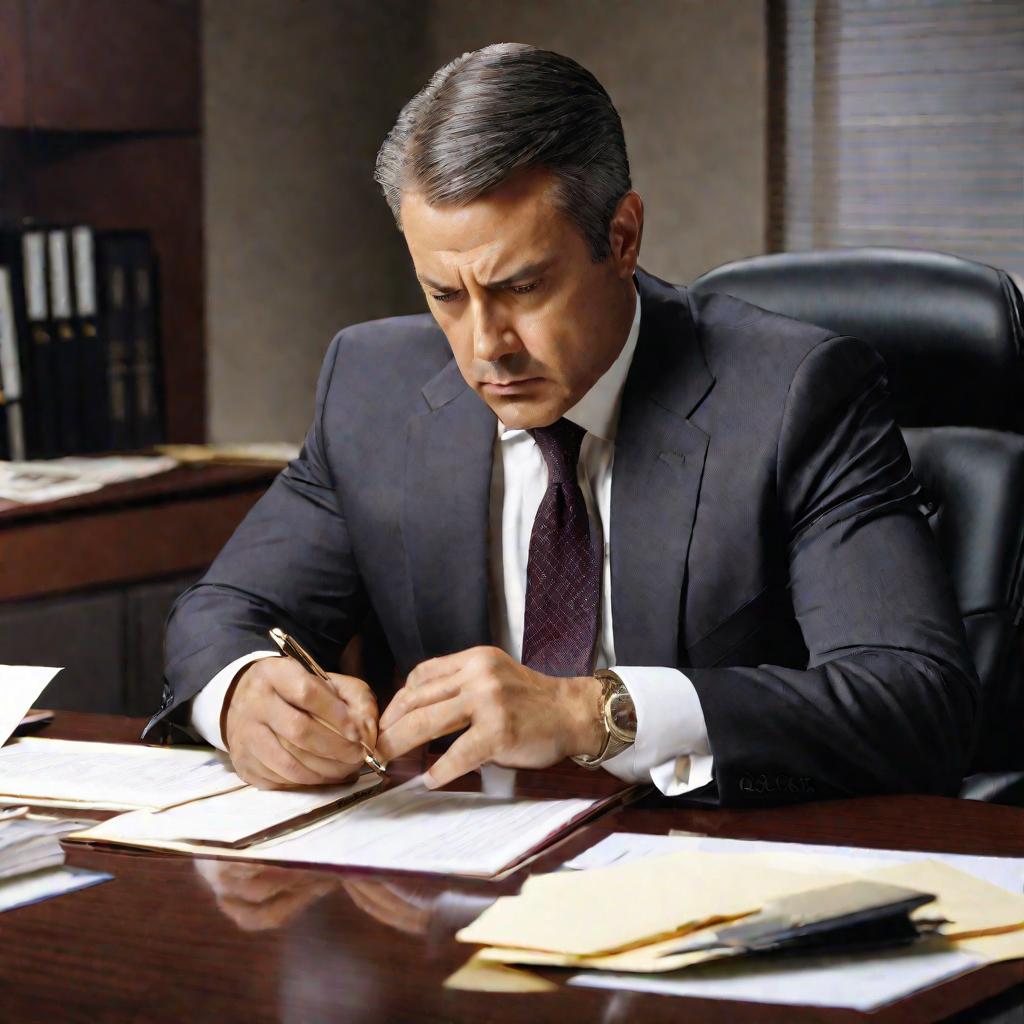 мужчина за столом