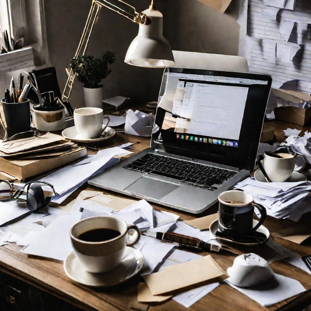 Беспорядок на рабочем столе