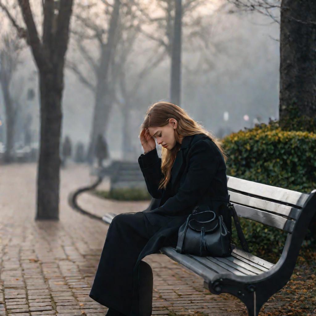 Портрет. Молодая женщина в трауре. Горе. Печаль. Утрата близкого человека.