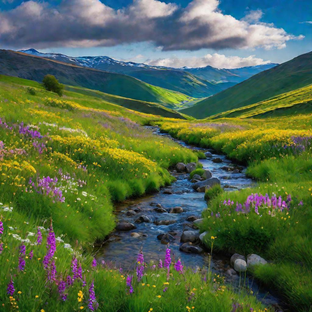 Долина с ручьем