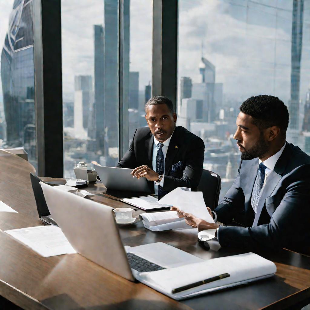 Переговоры в офисе банка