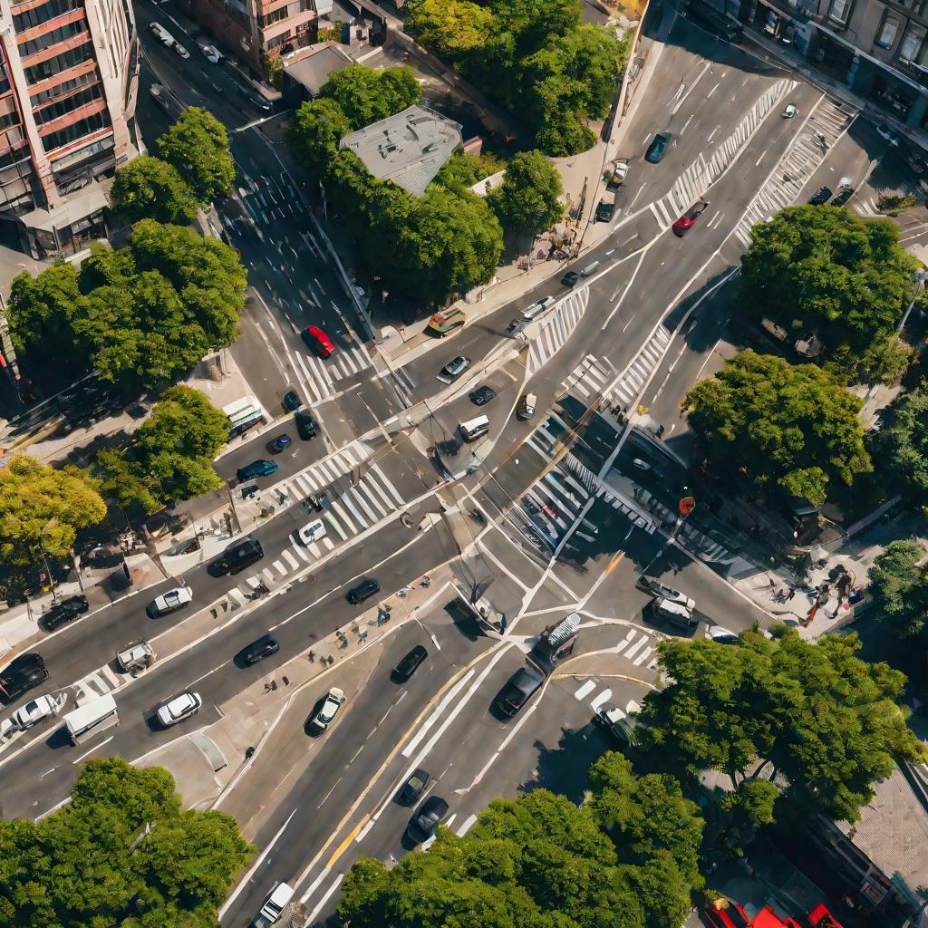 Машины на перекрестке