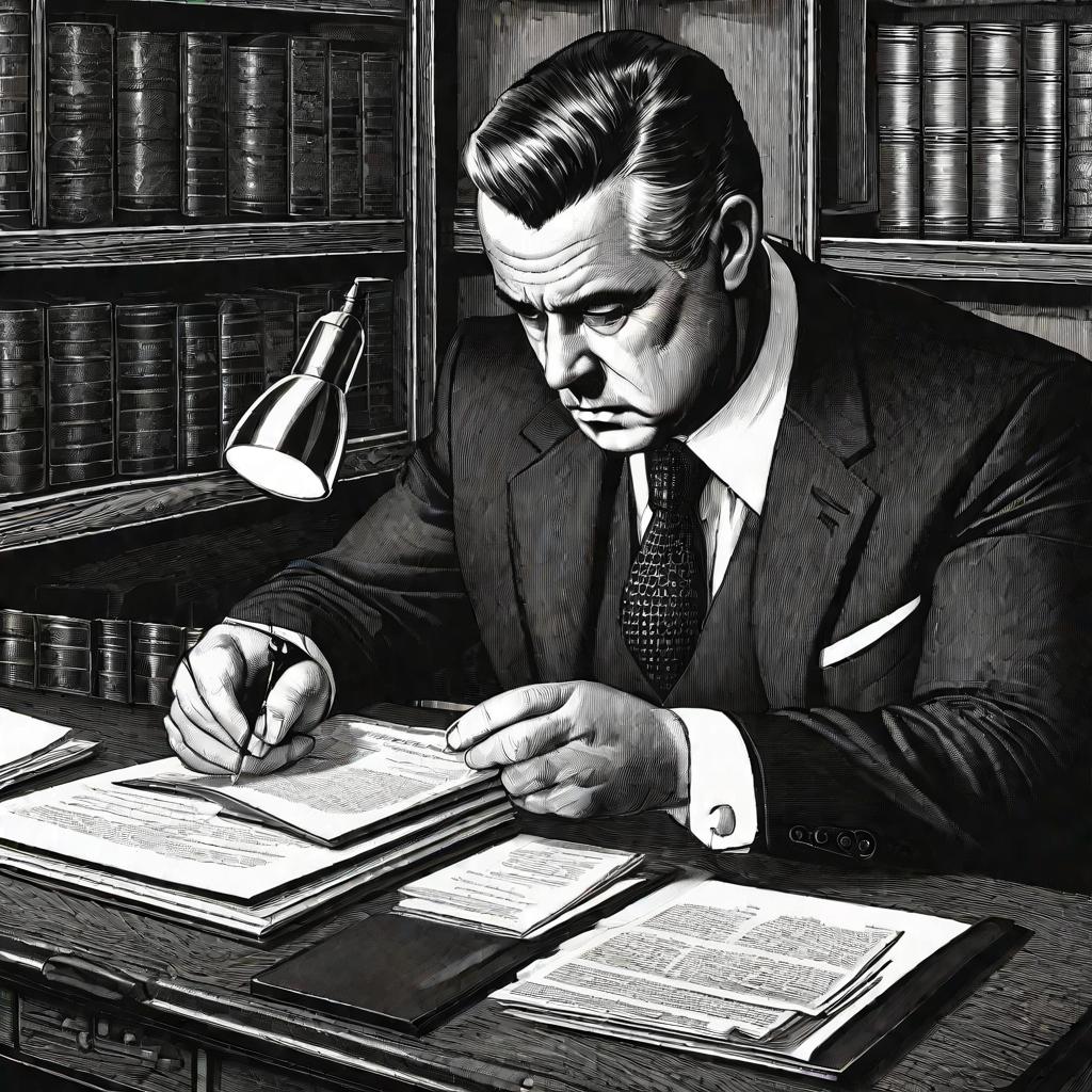 Портрет чиновника в кабинете