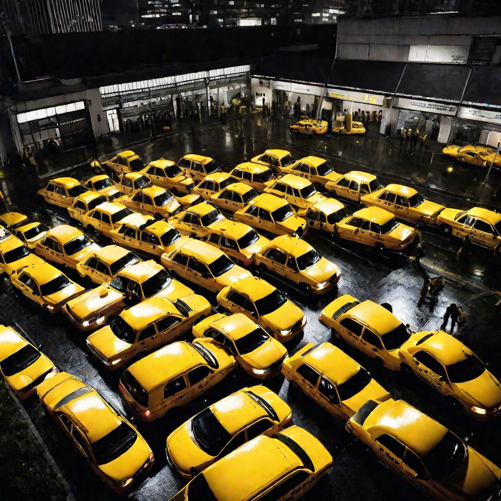 Диспетчерская служба такси ночью