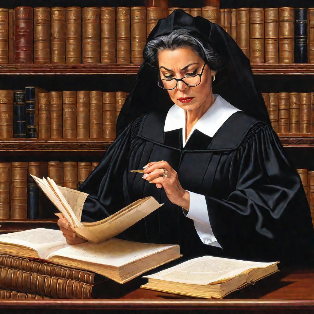 Судья читает документ