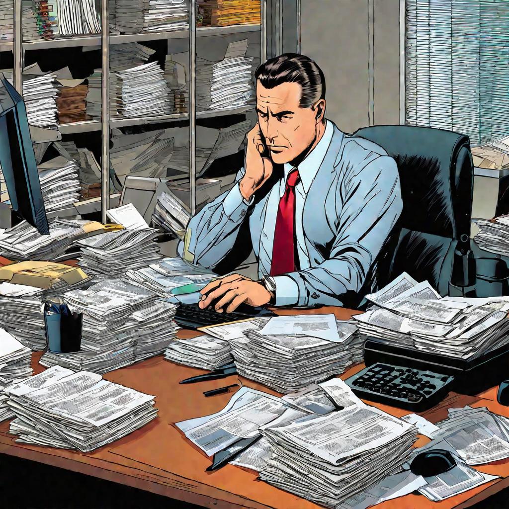 бизнесмен за столом со счетами