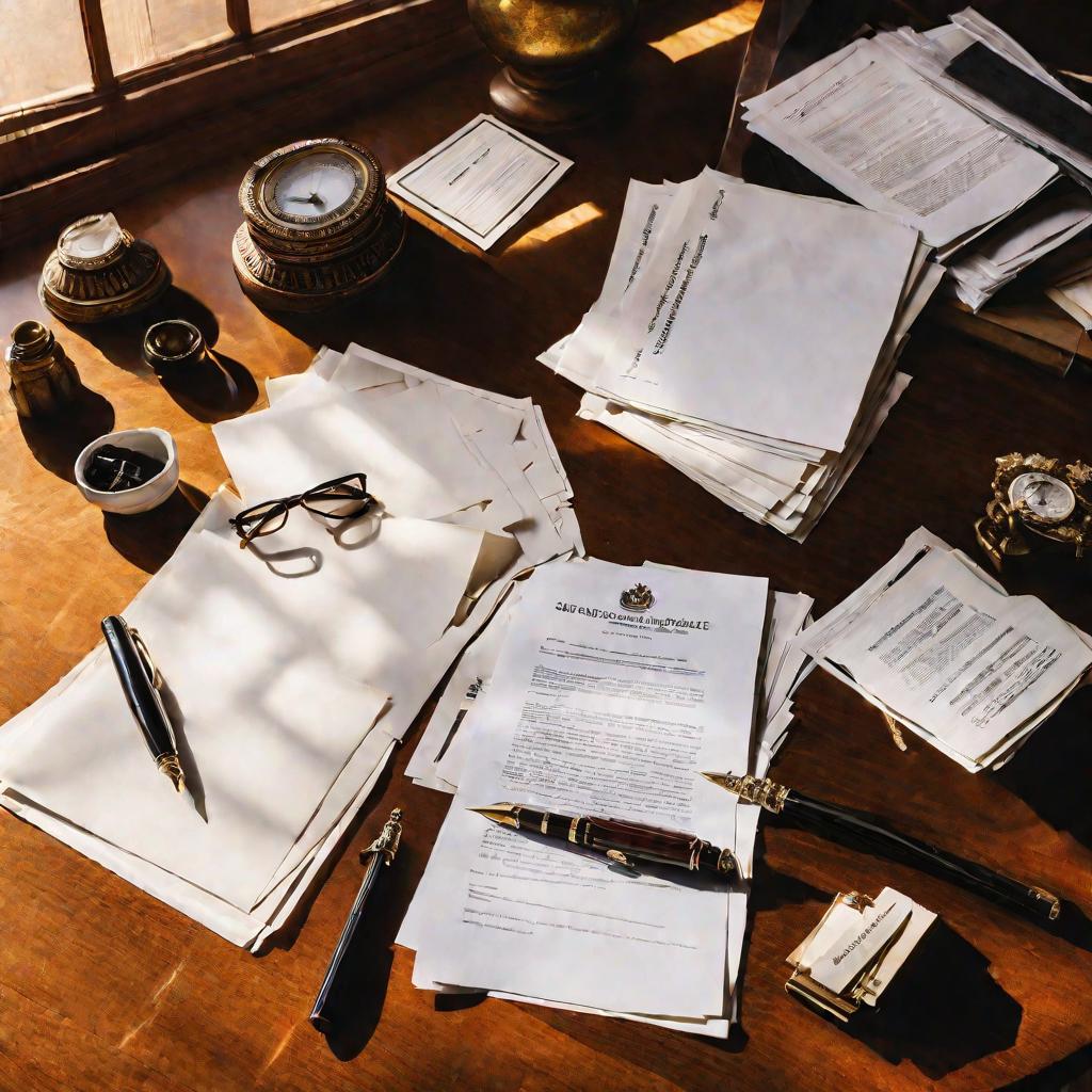 Подписанные бумаги после заключения сделки