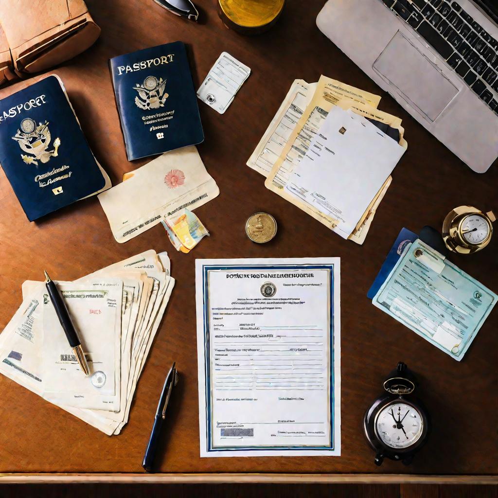 Документы для ребенка на столе