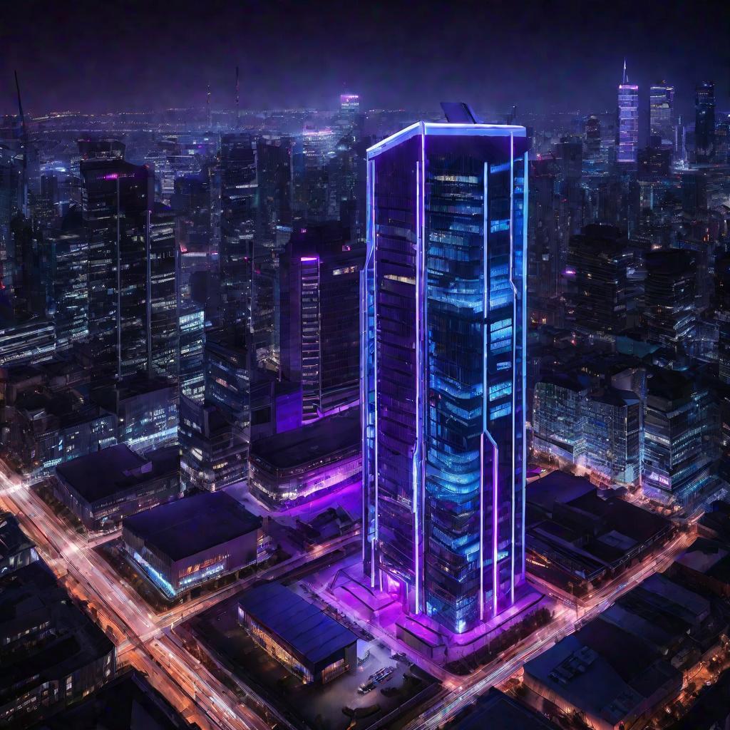 Небоскреб ночью