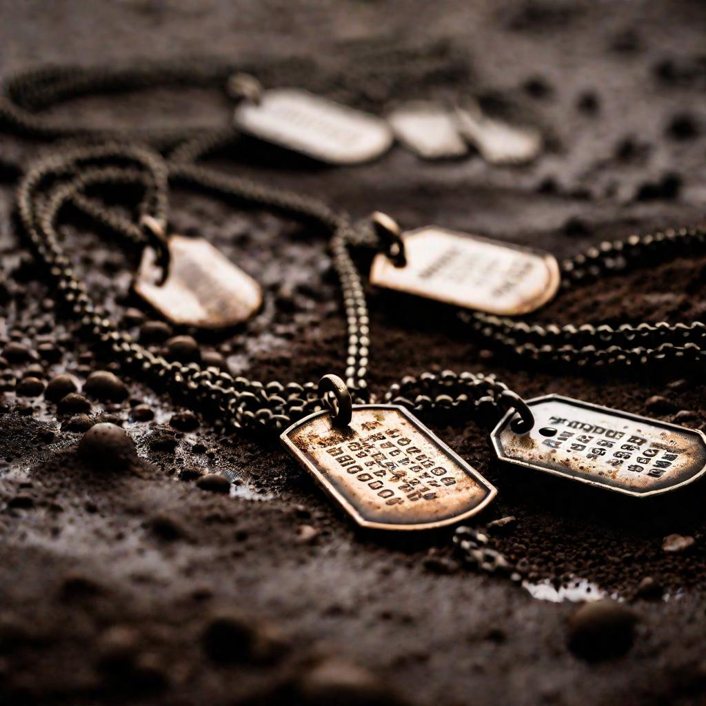 Жетоны в грязи на поле боя