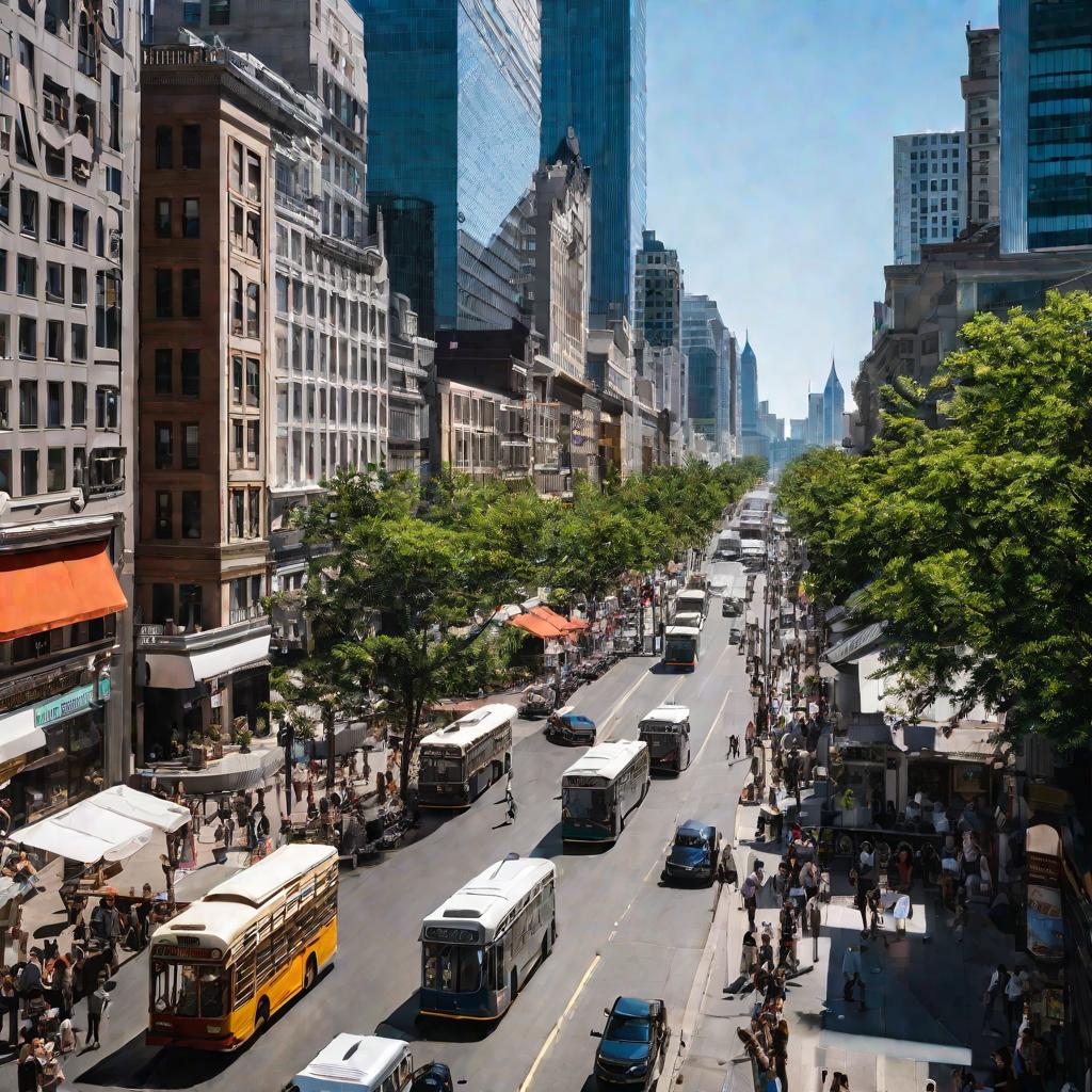 Оживленная городская улица