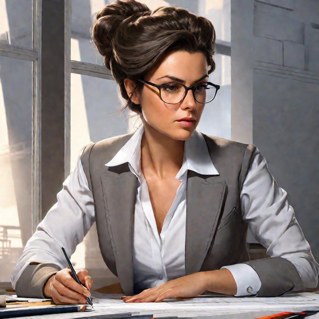 Портрет архитектора за работой.