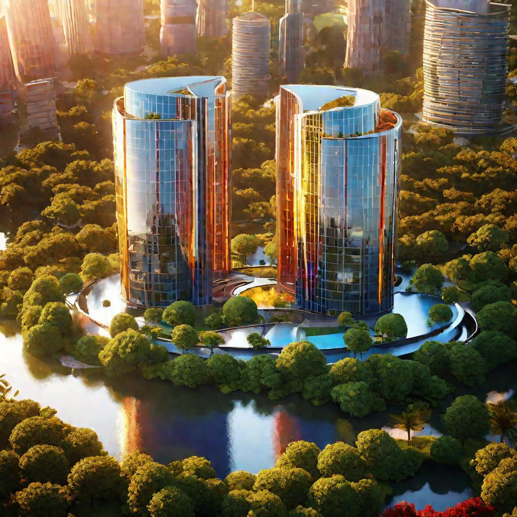 3D модель архитектурного комплекса.