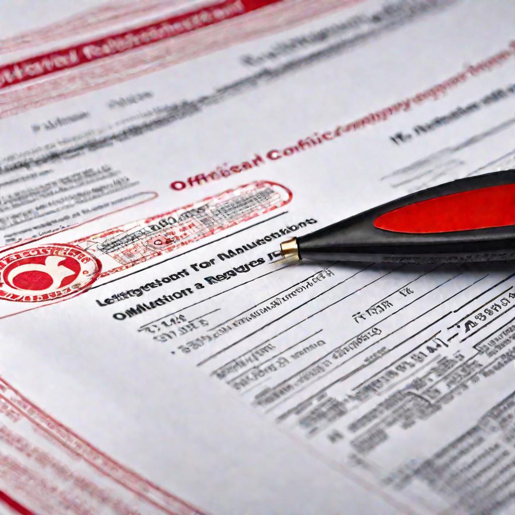 Крупный план заполненной страницы регистрационных документов компании. Выделена красным маркером строчка для внесения кодов ОКВЭД.