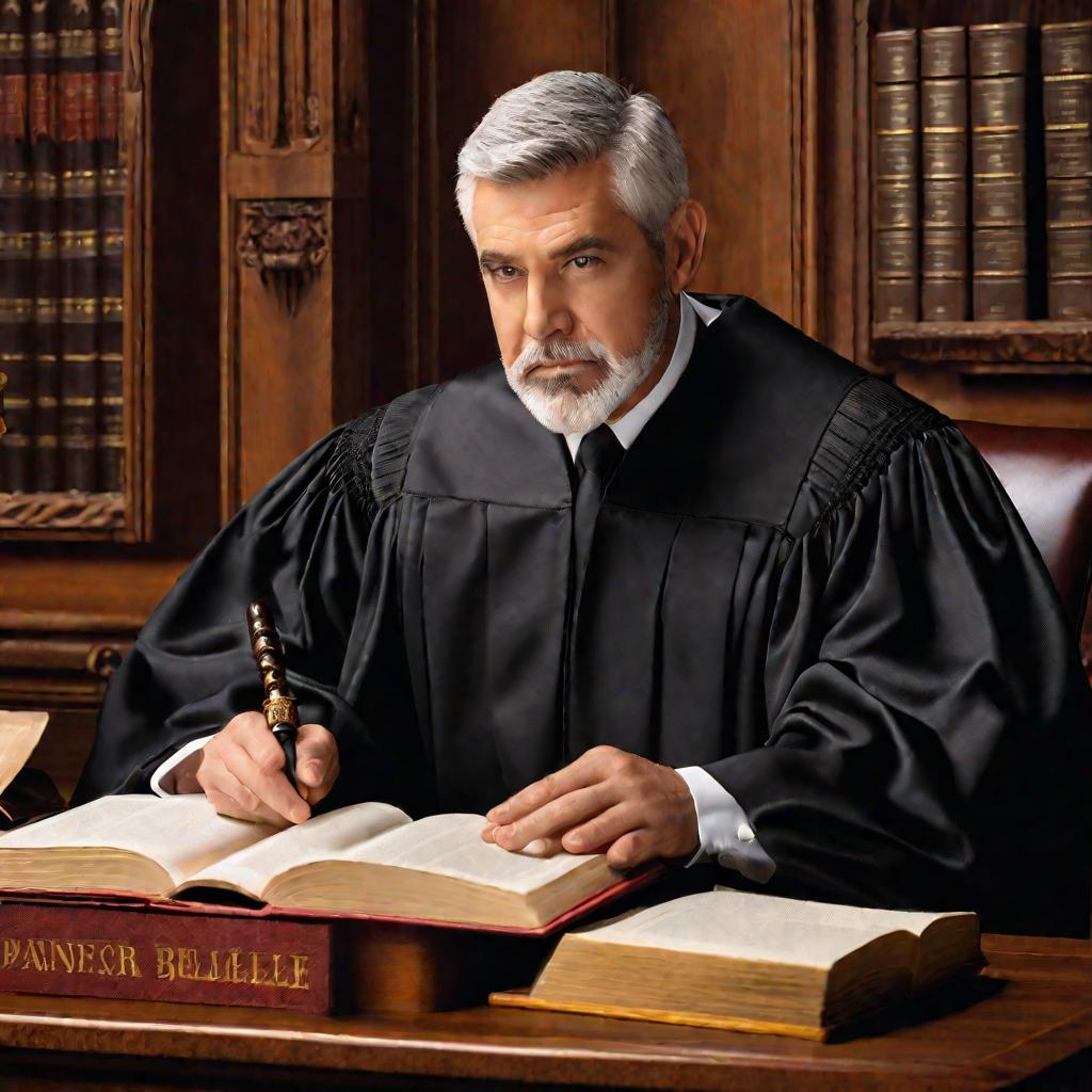 Судья в черной мантии