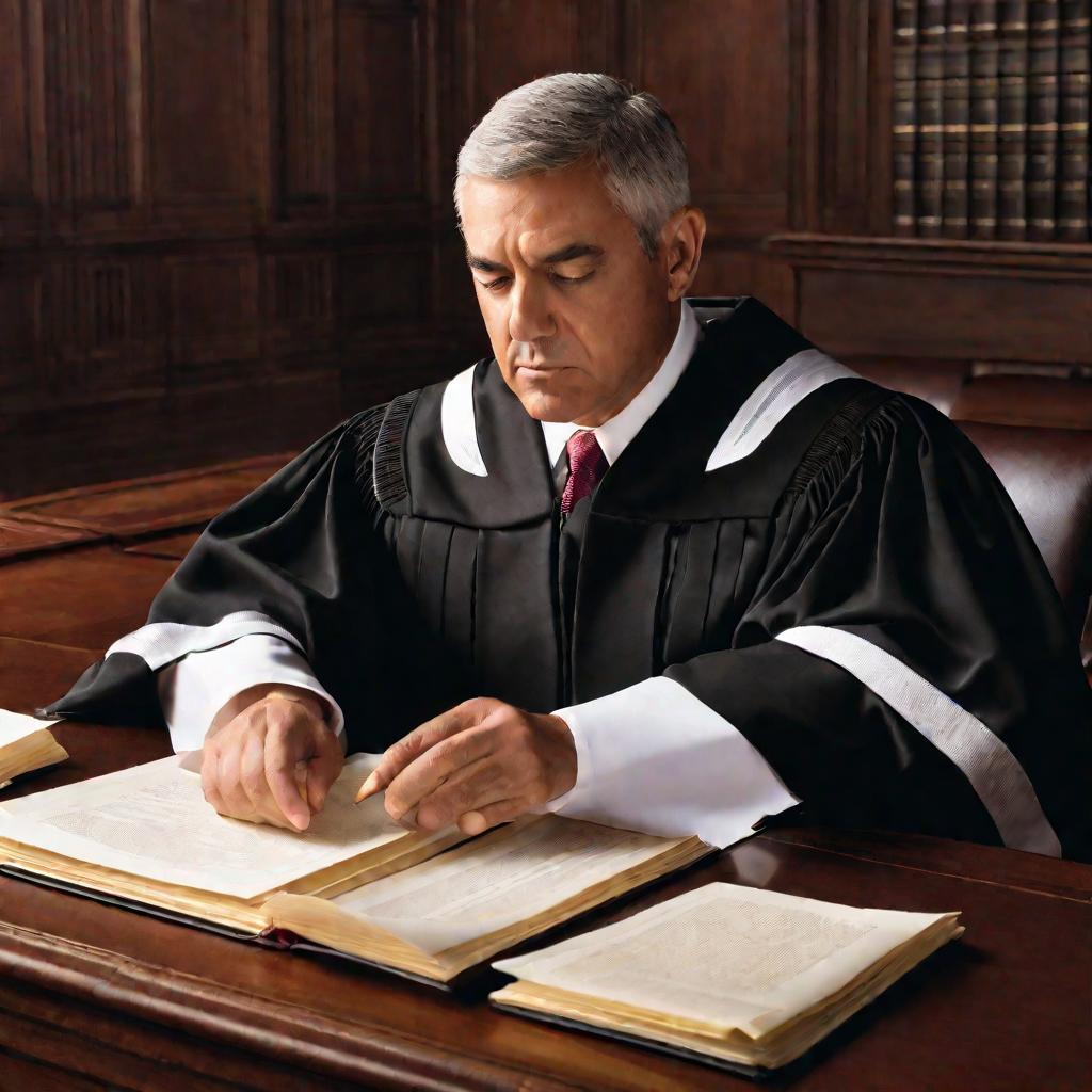 Судья в зале суда