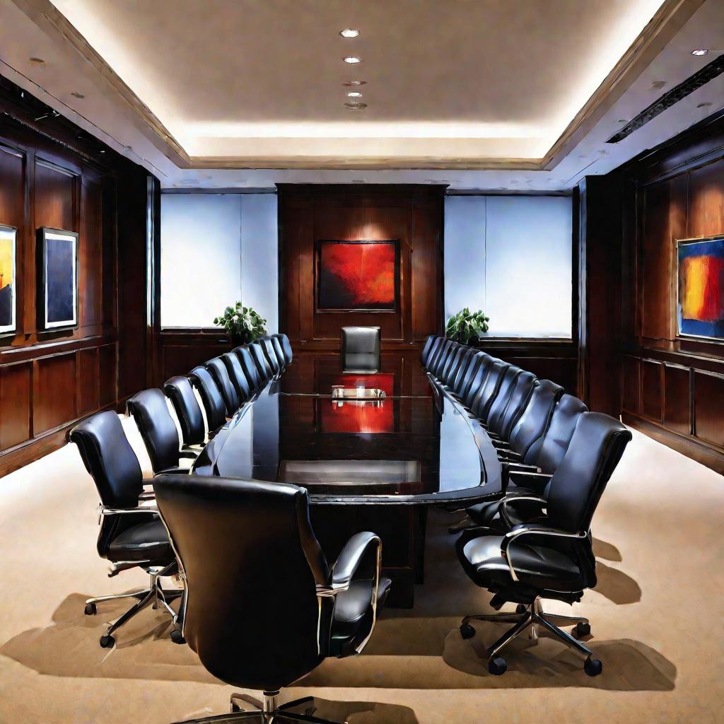 Пустой конференц-зал перед совещанием