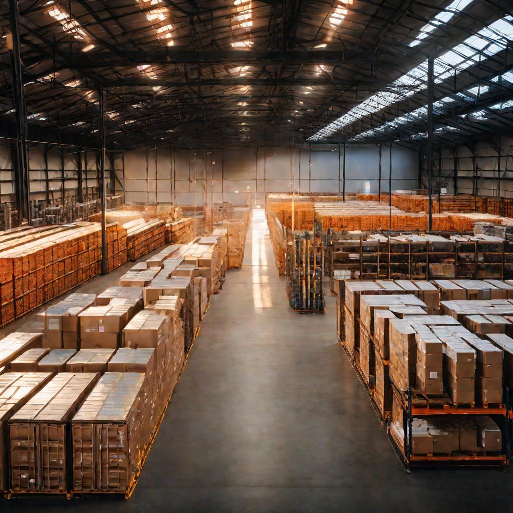 Склад с товарами, готовыми к отгрузке по договорам поставки