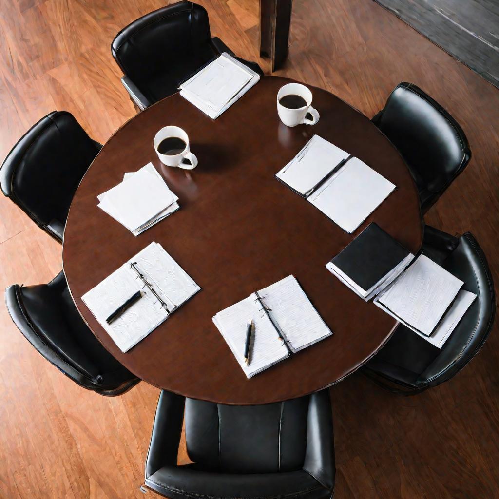 Стол для переговоров в офисе
