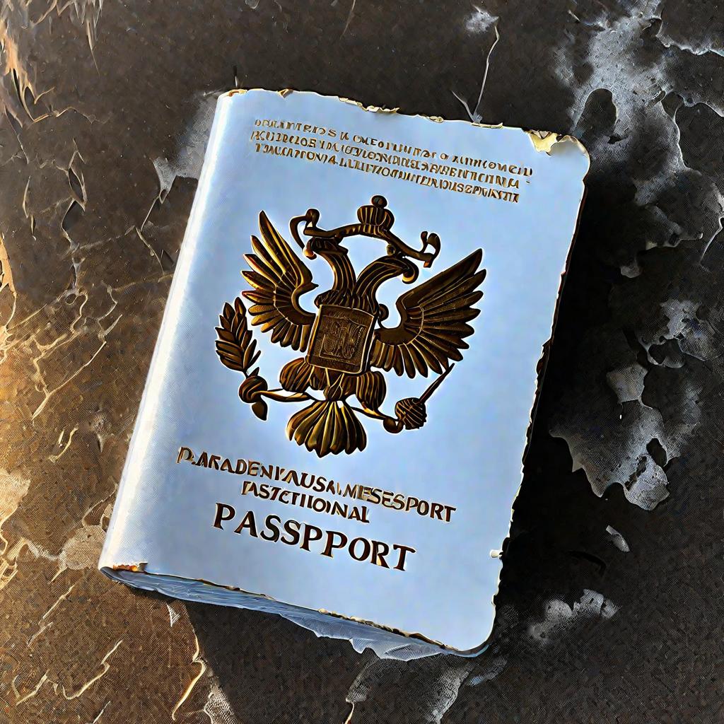 Сгоревший паспорт на столе