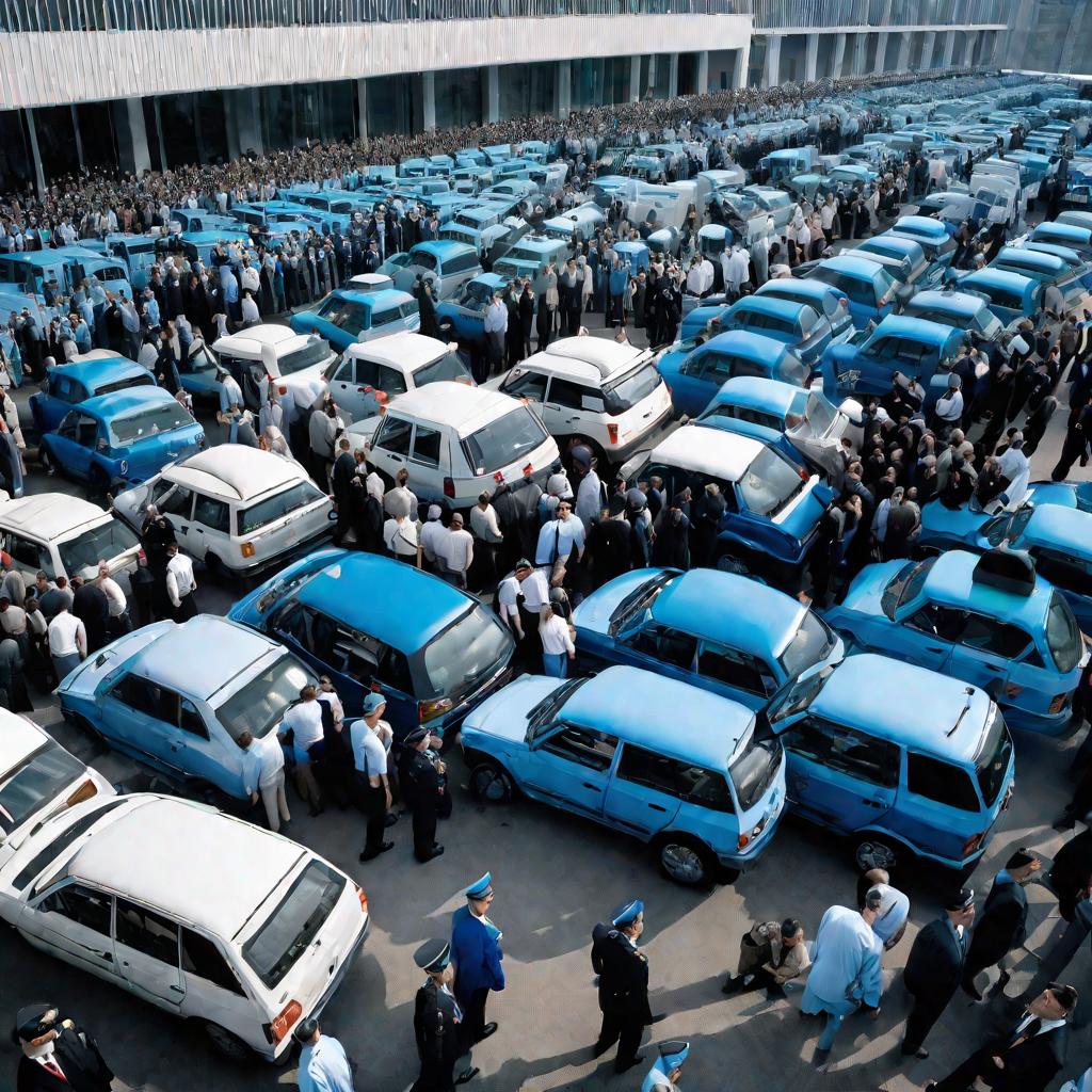 Очередь в ГИБДД за номерами