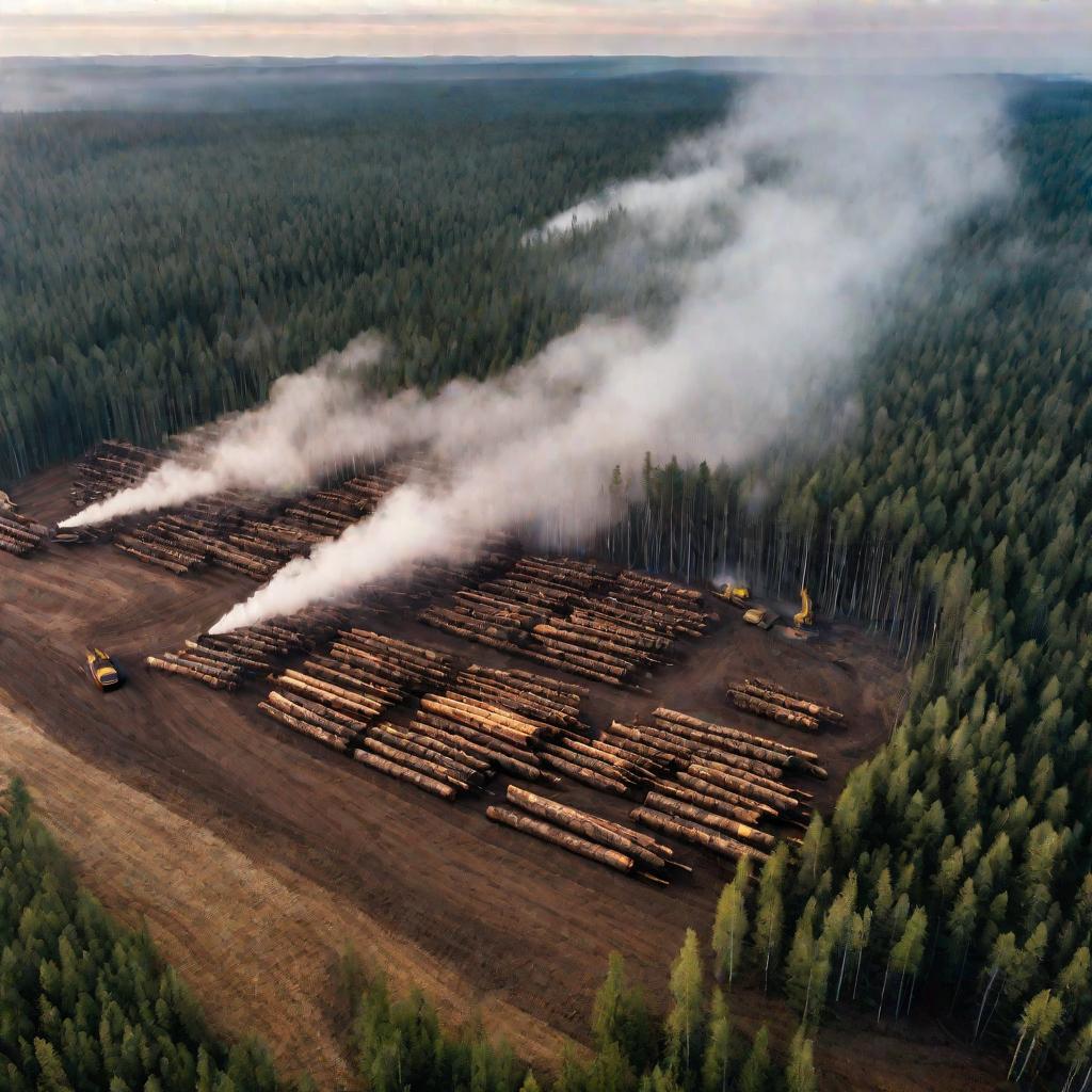 Рубка леса в Сибири