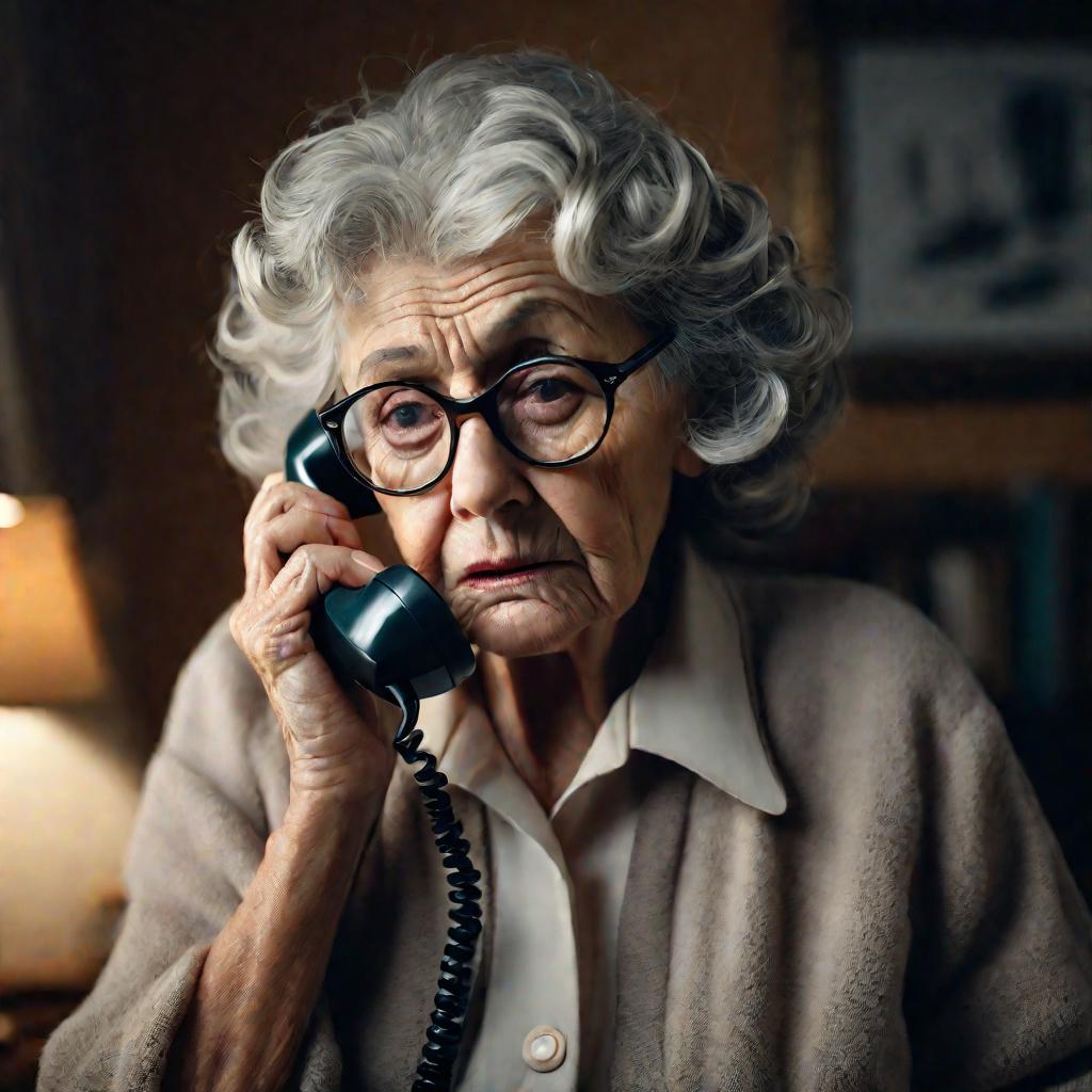 Пожилая женщина, нуждающаяся в информации
