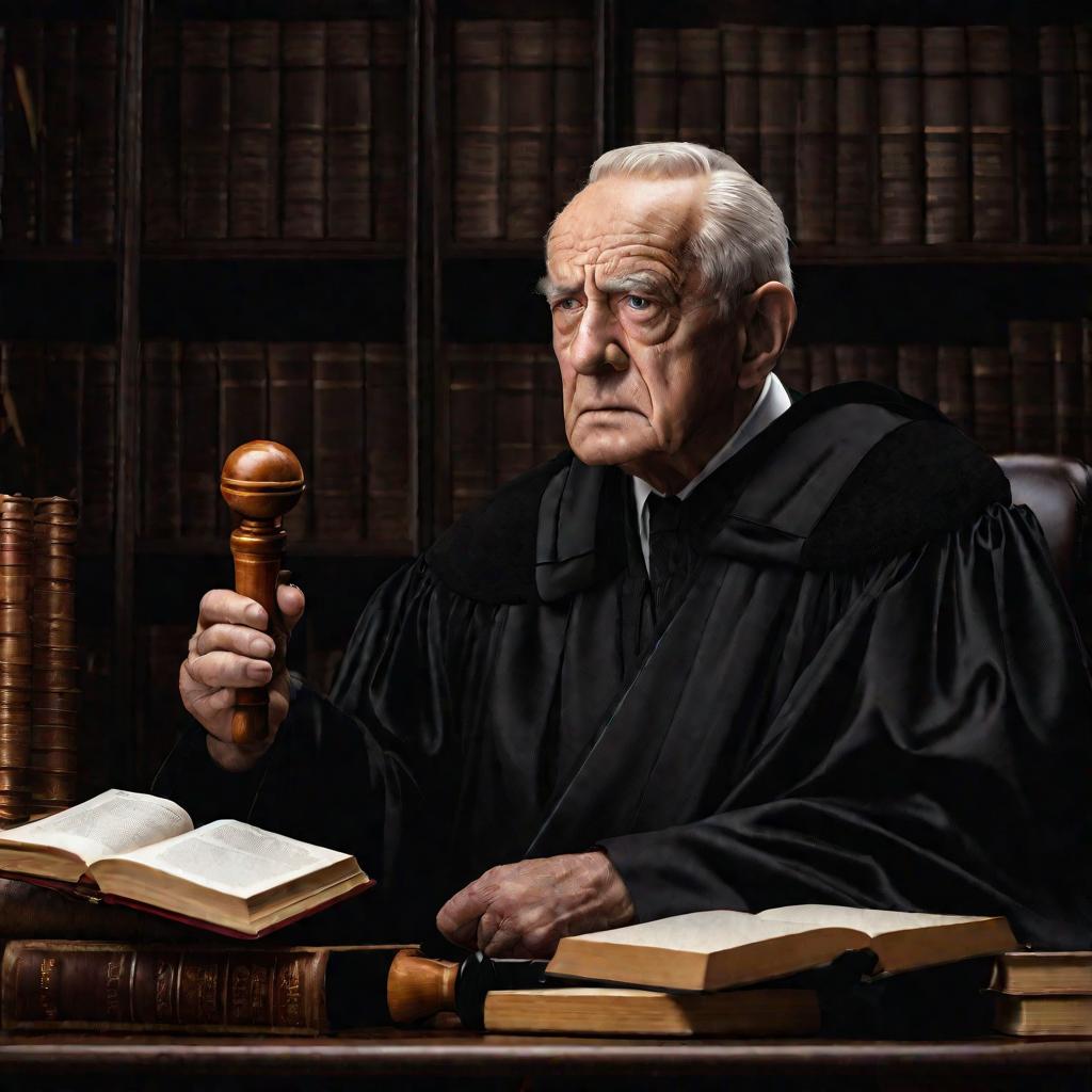 Портрет судьи крупным планом