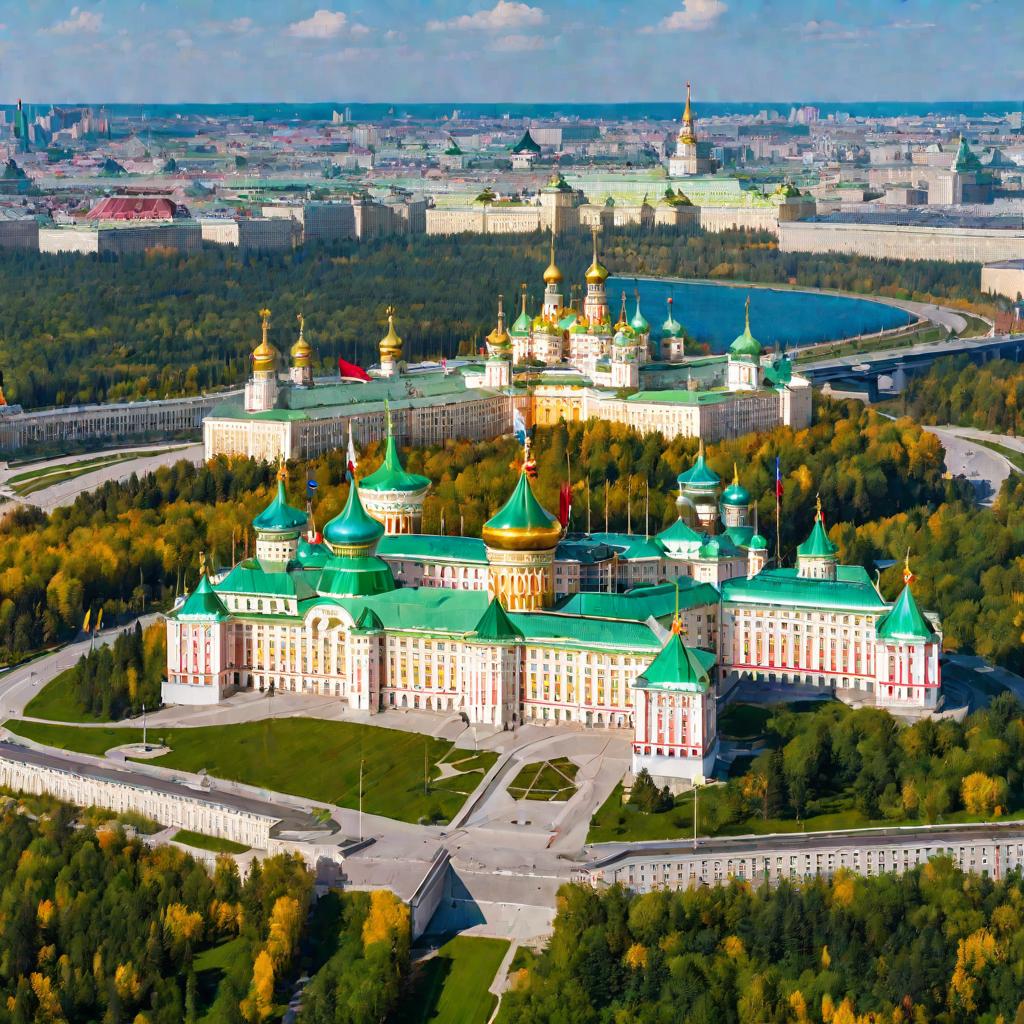 Вид Кремля и административных зданий