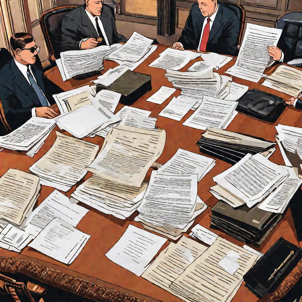 Документы на столе переговоров