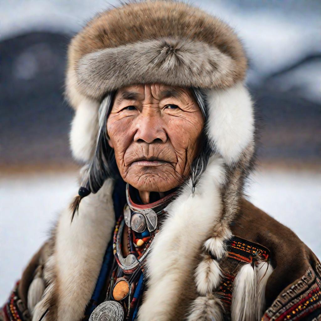 Портрет старейшины коренного народа Арктики