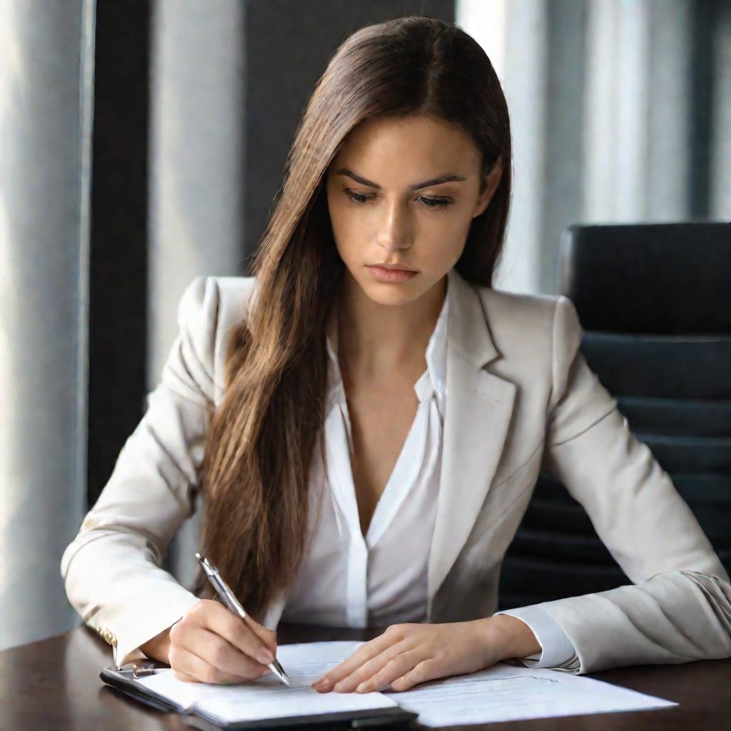 Девушка в офисе