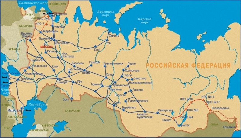 Магистральные нефтепроводы России