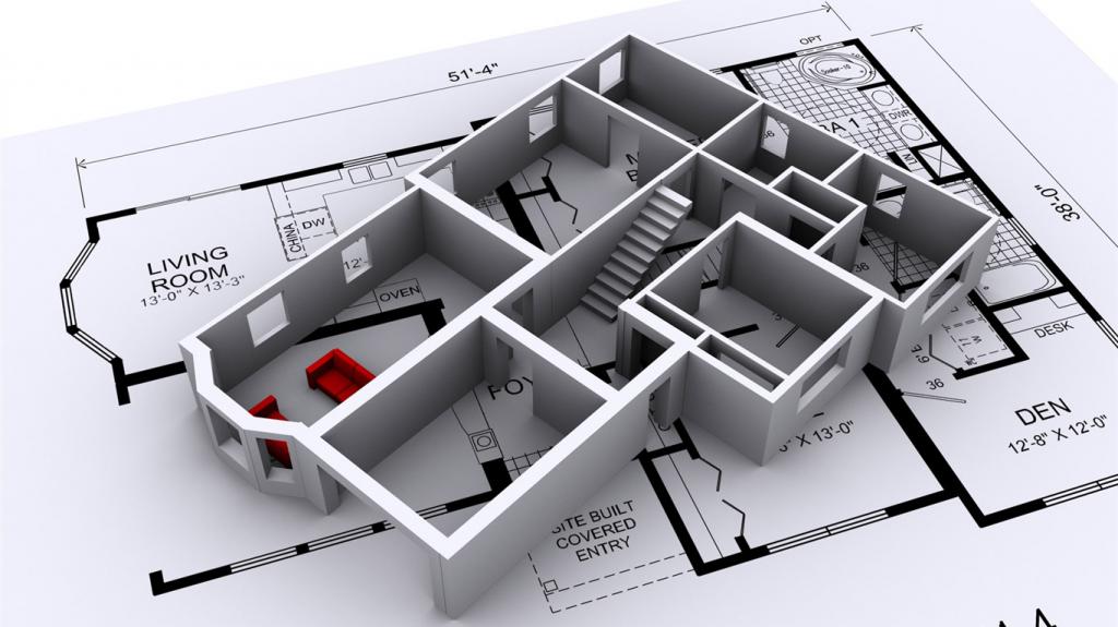 Модель здания и план